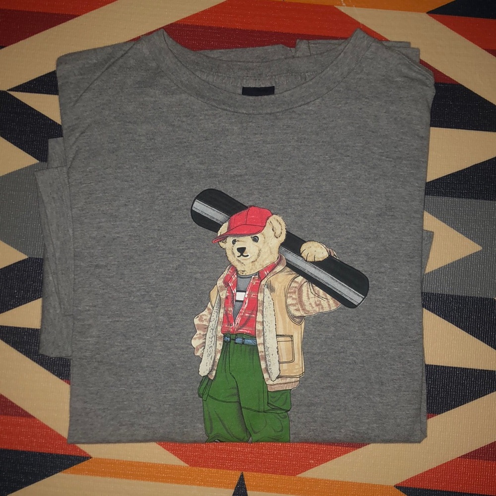 VINTAGE RALPH LAUREN POLO BOARD BEAR LONG SLEEVE T